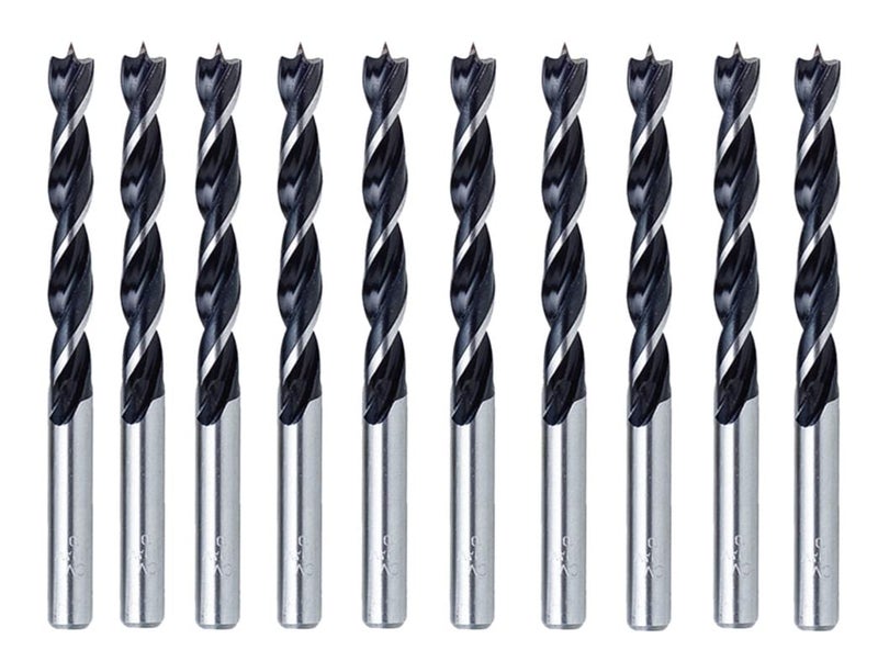 MAX-CRAFT Brad Point Woodworking Drill Bit 1/8 in.Spur Point Drill Hardwood Softwood-10Pcs - Image 1